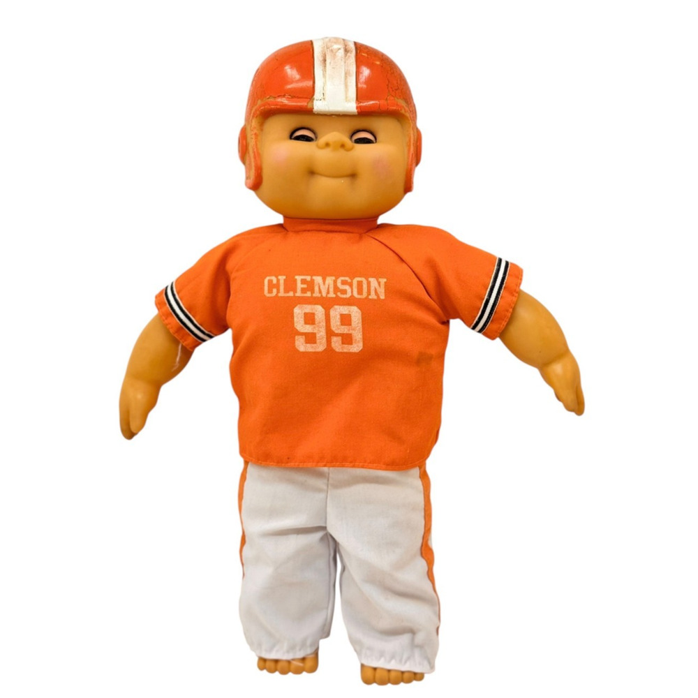 Vintage 1985 Clemson Tigers Football player Doll Lesney Soft Body Toy